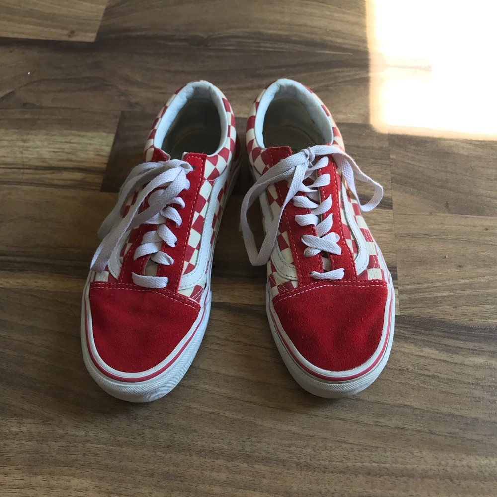 Red Checkered Vans